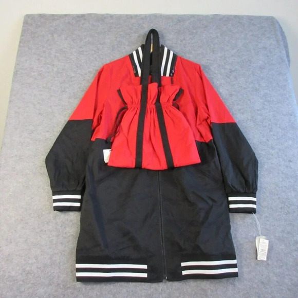 MYCRA Pac Womens Reversible Jacket Coat Rain 1 S M Red Black Packable 830 - Picture 2 of 16